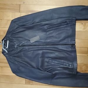 M0851 leather bomber jacket